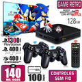 Console Retro Elite com 140 Mil Jogos Clássicos, 4K, 128GB e 2 Controles Sem Fio