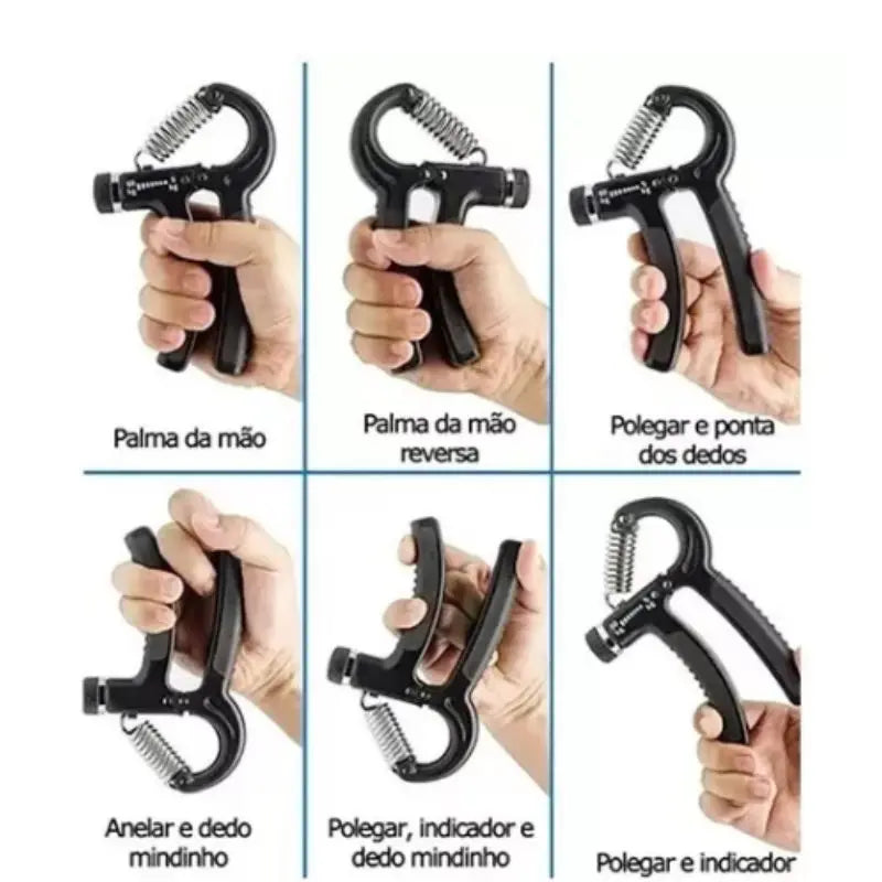 Hand Grip Ajustável com Mola: Fortaleça Mãos e Antebraços com Conforto e Precisão